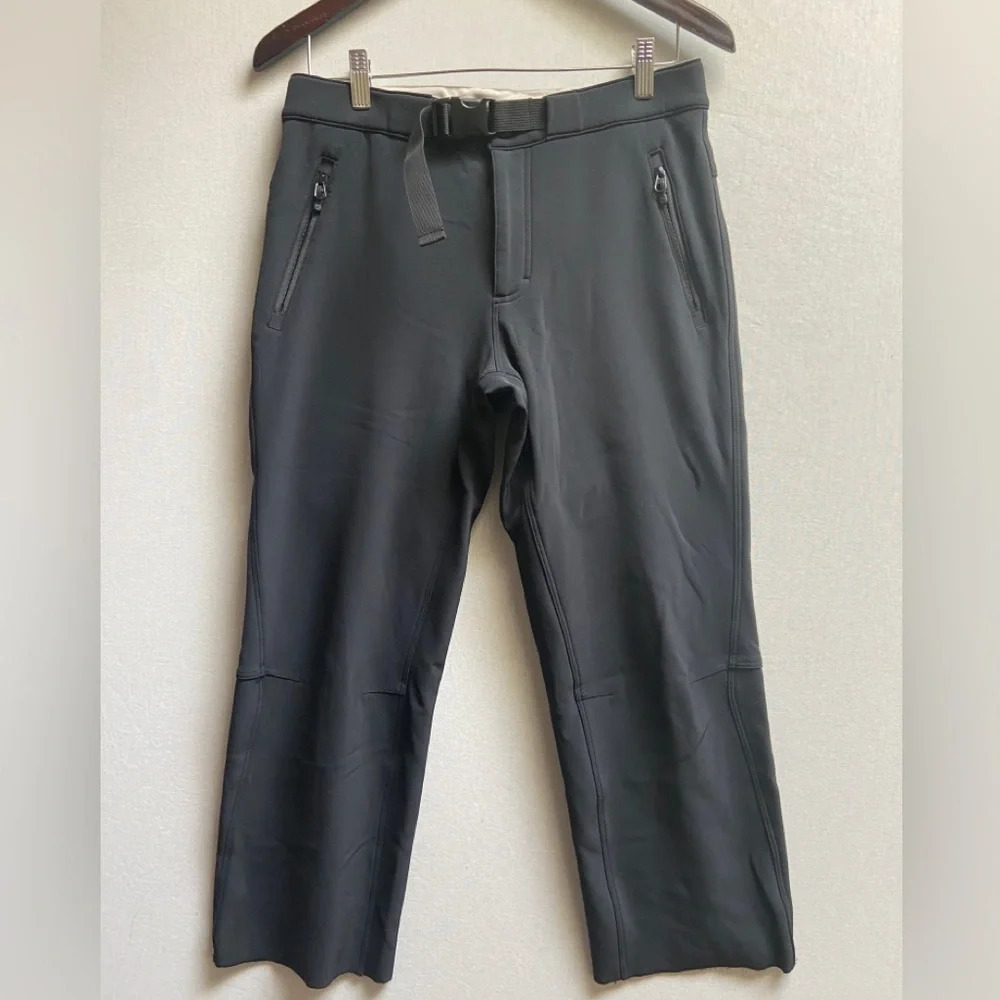 MEC Mountain Equipment Co-op Black Snap Buckle Fleece Pants Altered Sz 10